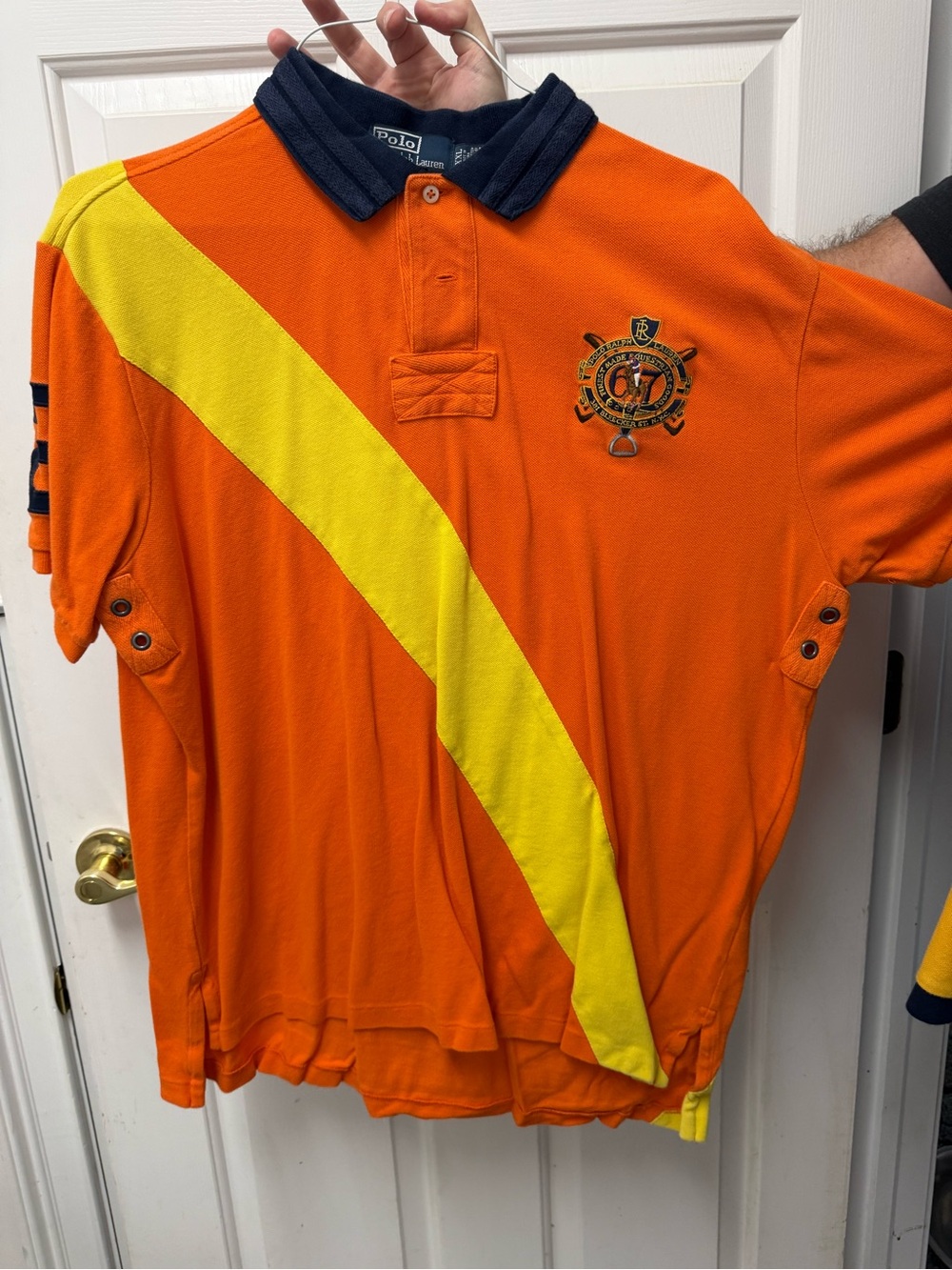 Polo Ralph Lauren Orange & Yellow Striped Polo